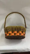 Paper rope woven storage baskets, storage boxes, fruit baskets, woven baskets, storage baskets, supermarket packaging gift baskets Specification image